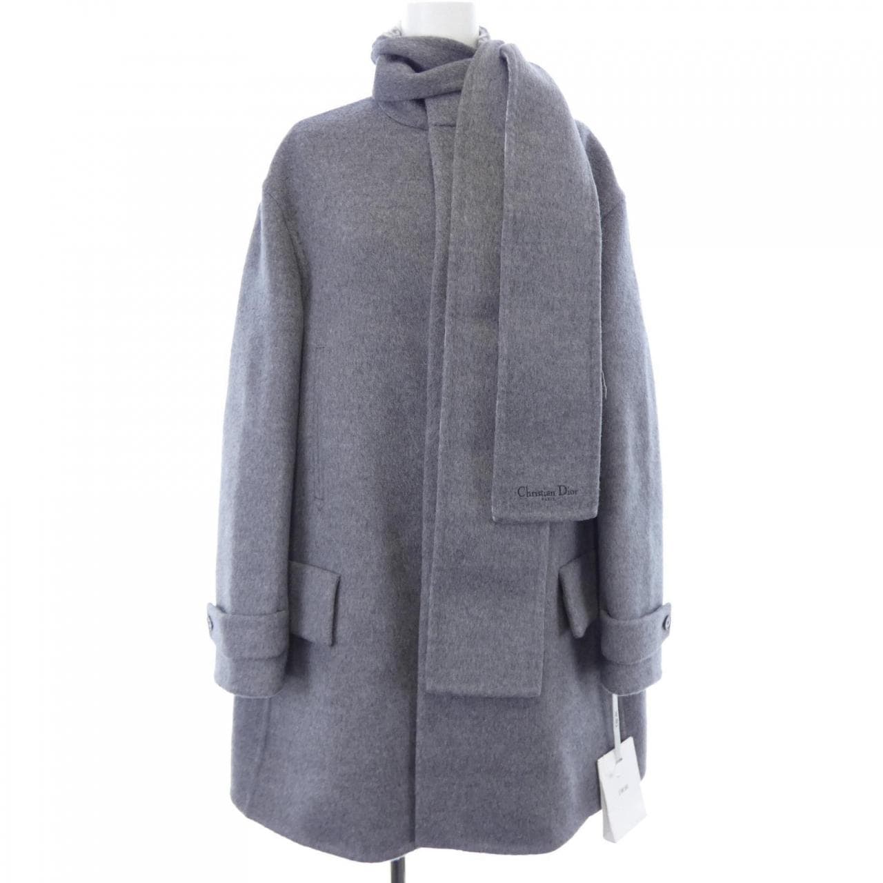 クリスチャンディオール CHRISTIAN DIOR スカーフカラー ピーコート 610C01A1375 コート