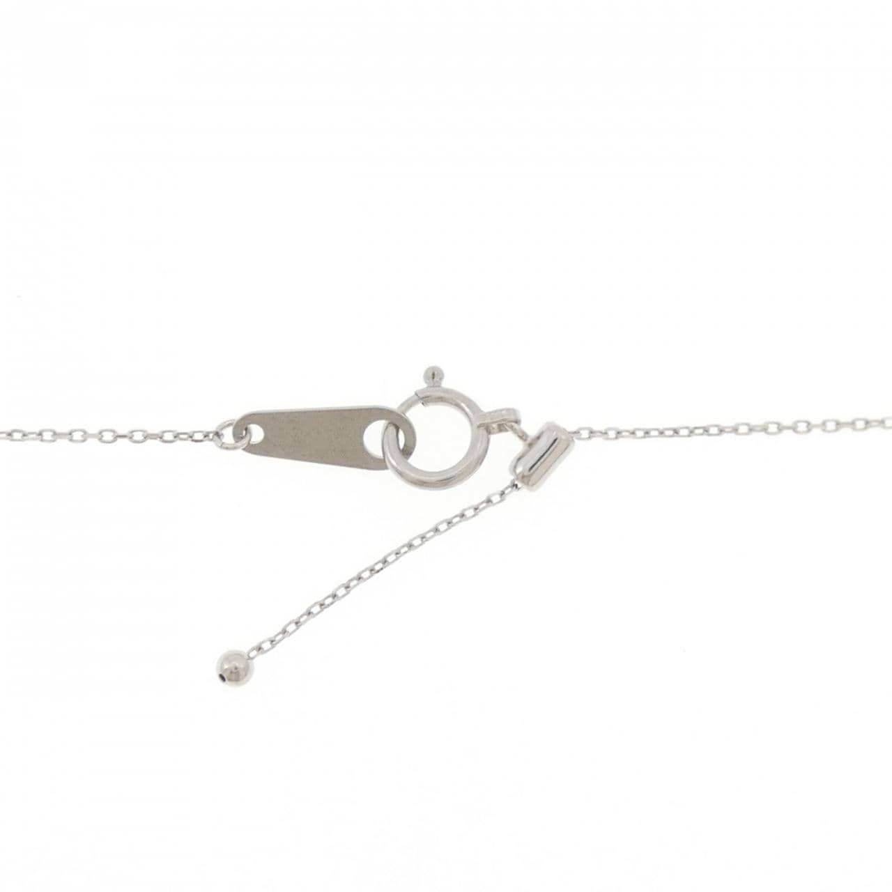 純PT/PT850 フラワー ダイヤモンド ネックレス 0.02CT