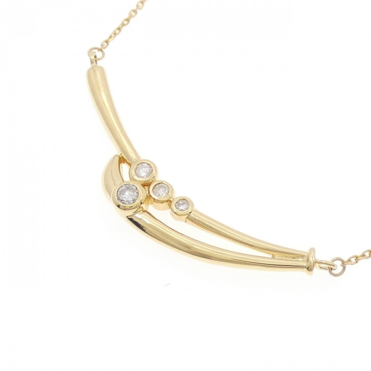 K18YG ダイヤモンド ネックレス 0.18CT