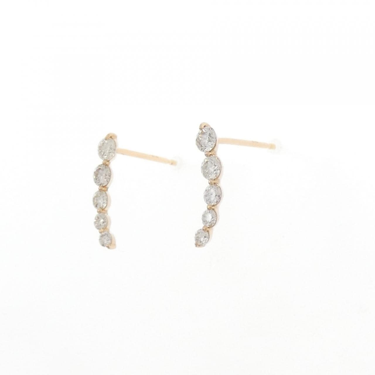 K18PG ダイヤモンド ピアス 0.40CT