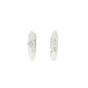 K14WG ダイヤモンド ピアス 0.12CT