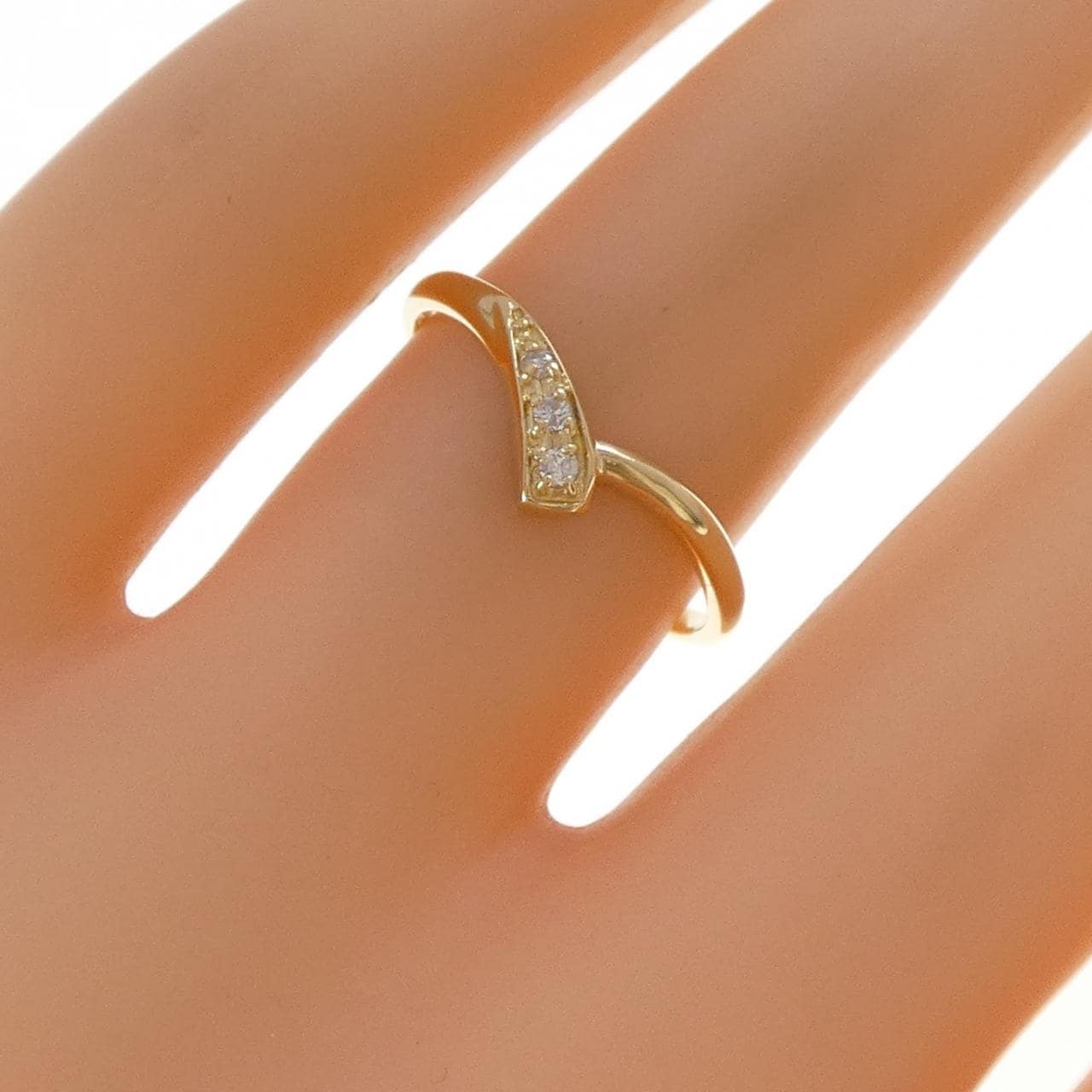 K18YG ダイヤモンド リング 0.03CT