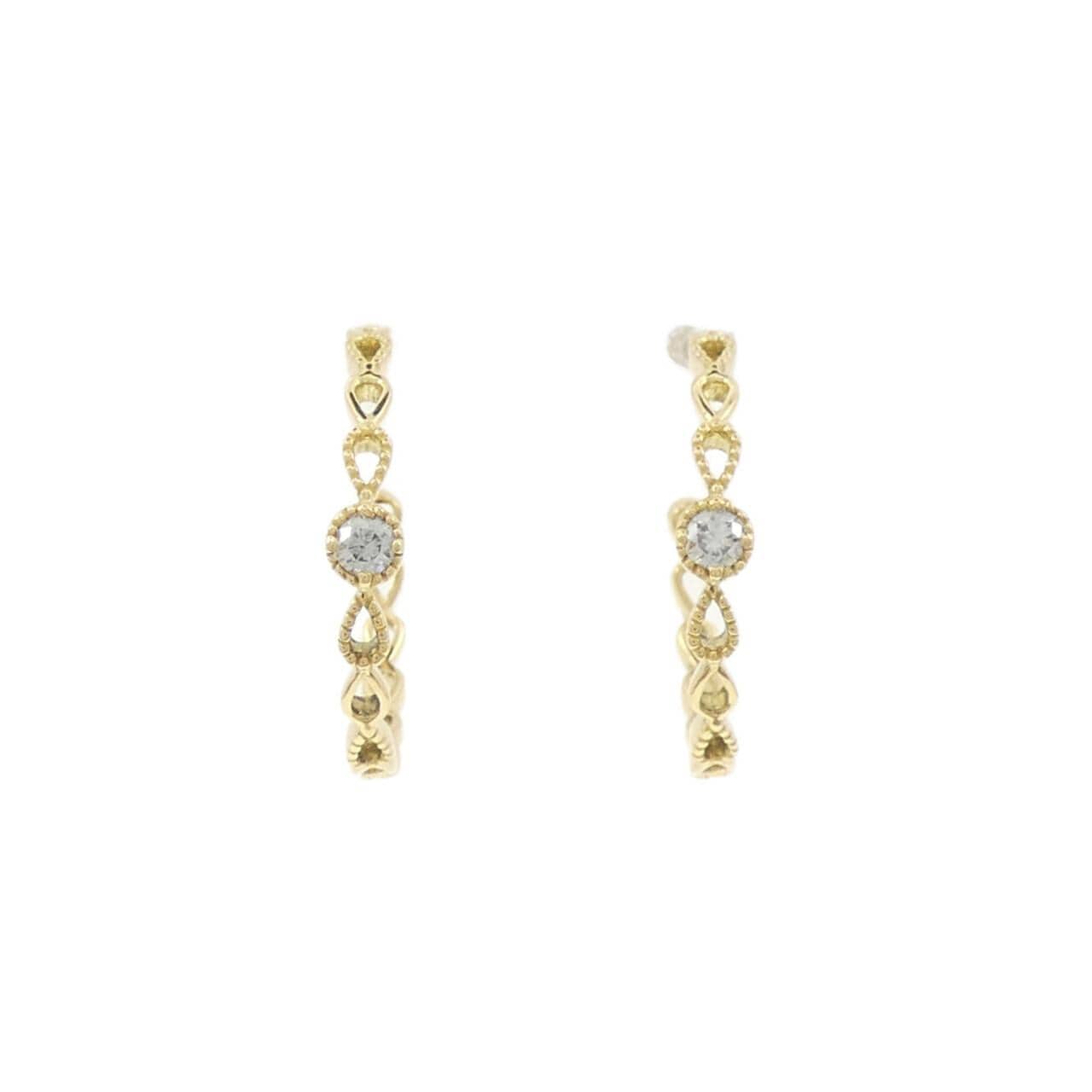 K18YG Diamond earrings 0.10CT