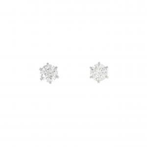 【リメイク】PT/ST ダイヤモンド ピアス 0.408CT 0.417CT E SI1 EXT