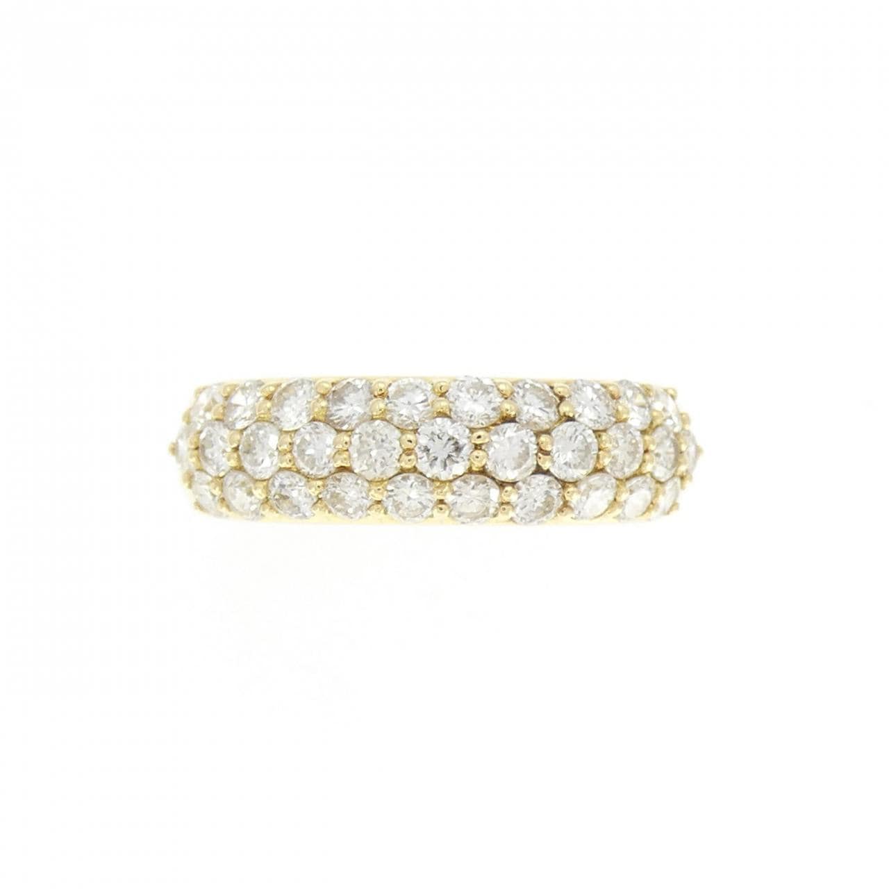 K18YG Pave Diamond Ring 1.03CT