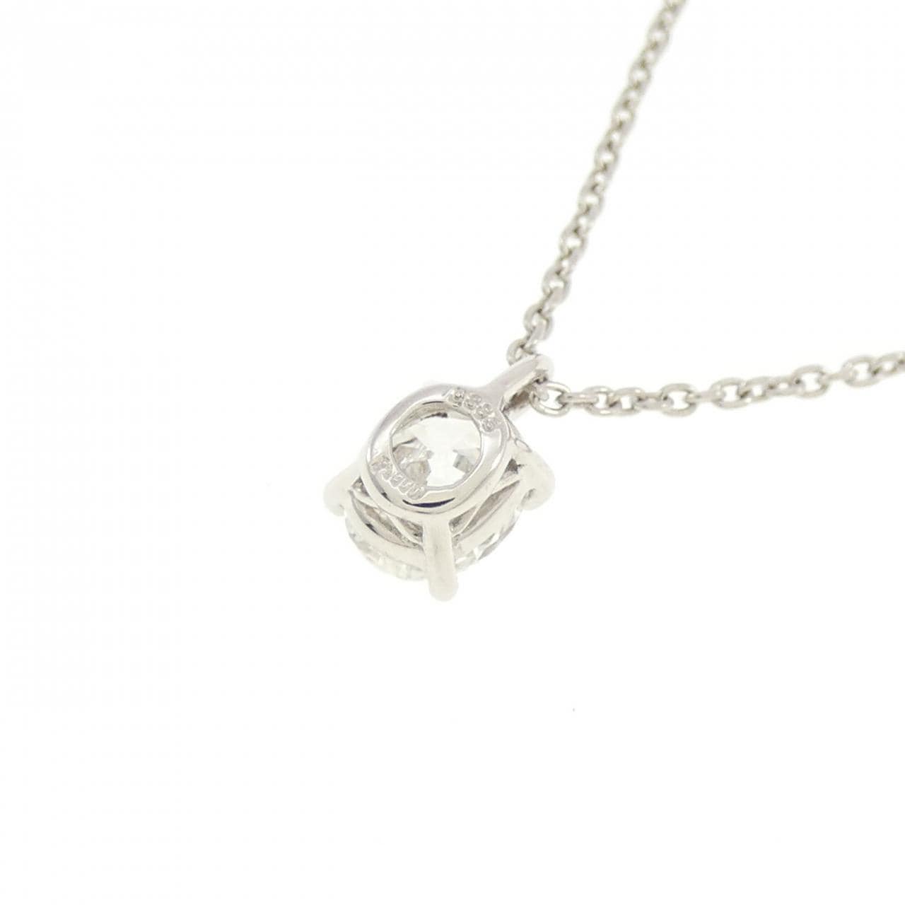 【リメイク】PT900/PT850 ダイヤモンド ネックレス 0.383CT F SI2 オーバルカット