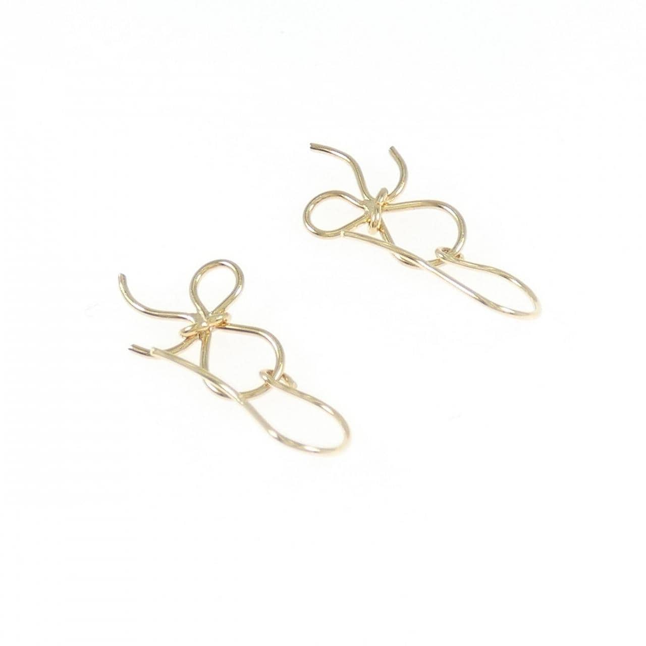 【新品】K18YG リボン ピアス