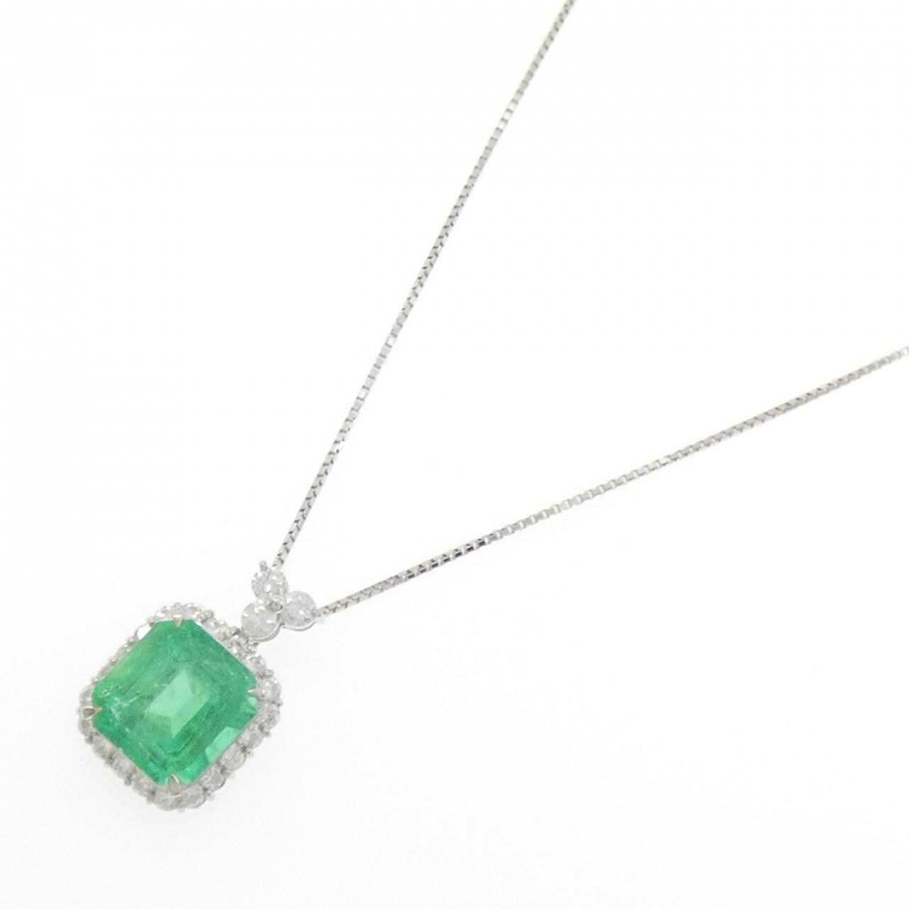 PT900/PT850 エメラルド ネックレス 8.04CT コロンビア産