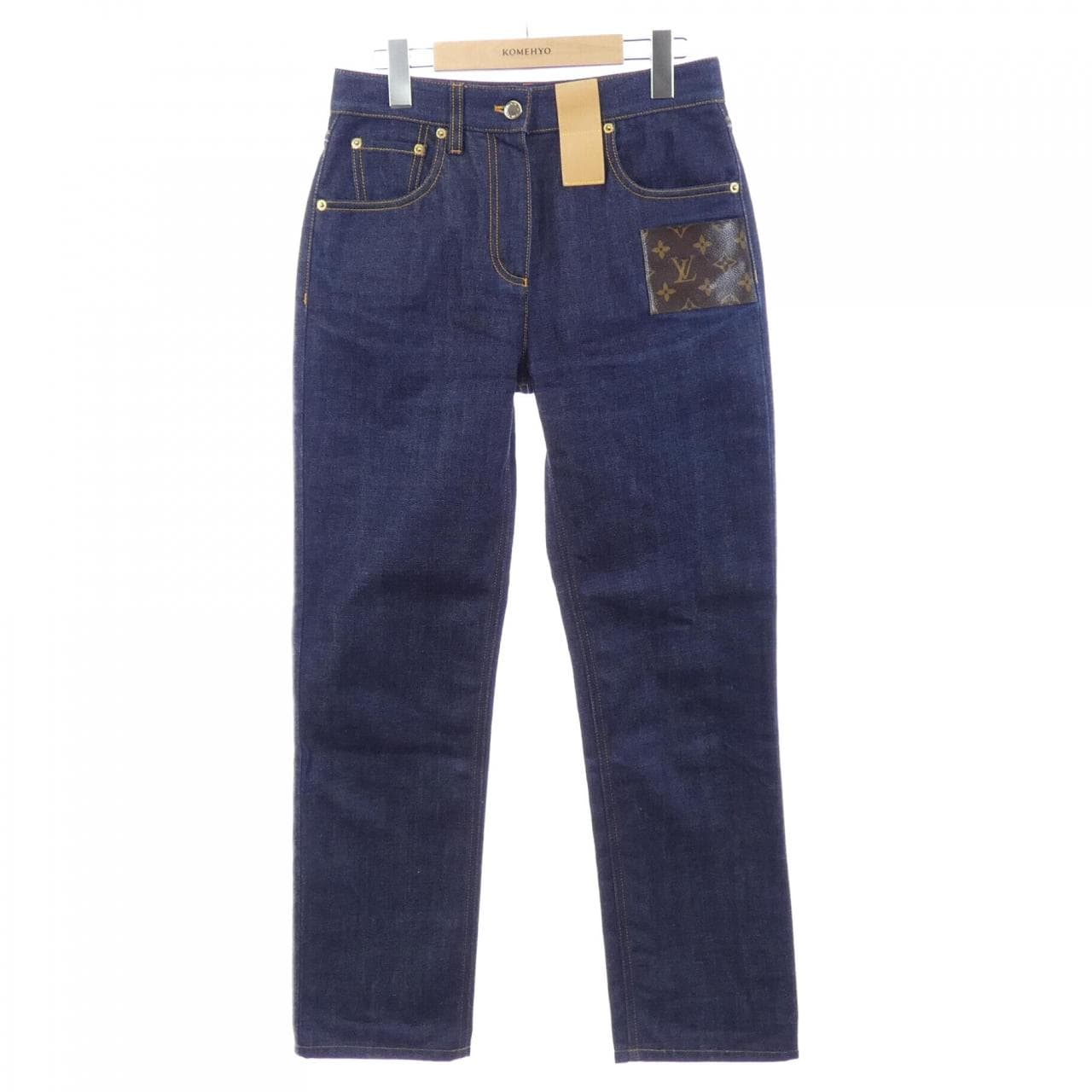 ルイヴィトン LOUIS VUITTON インディゴブルーモノグラムパッチジーンズ FPPA09GM1 ジーンズ