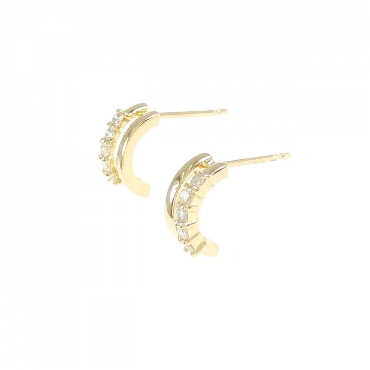 K18YG ダイヤモンド ピアス 0.14CT