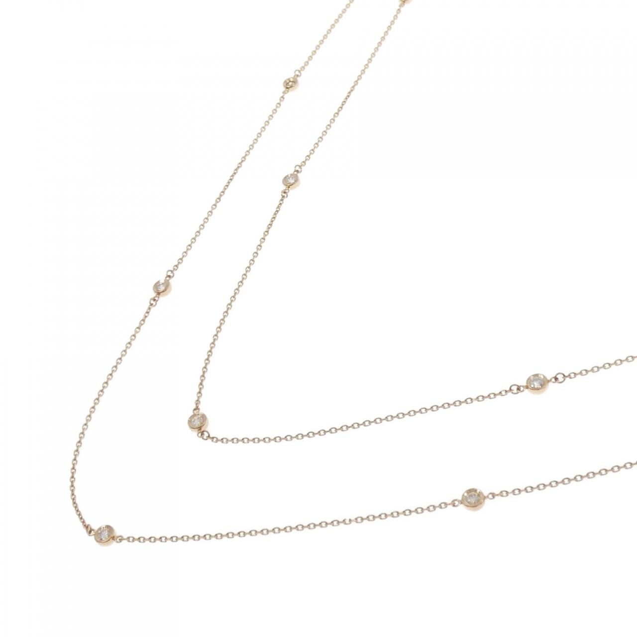K18PG ダイヤモンド ネックレス 0.90CT