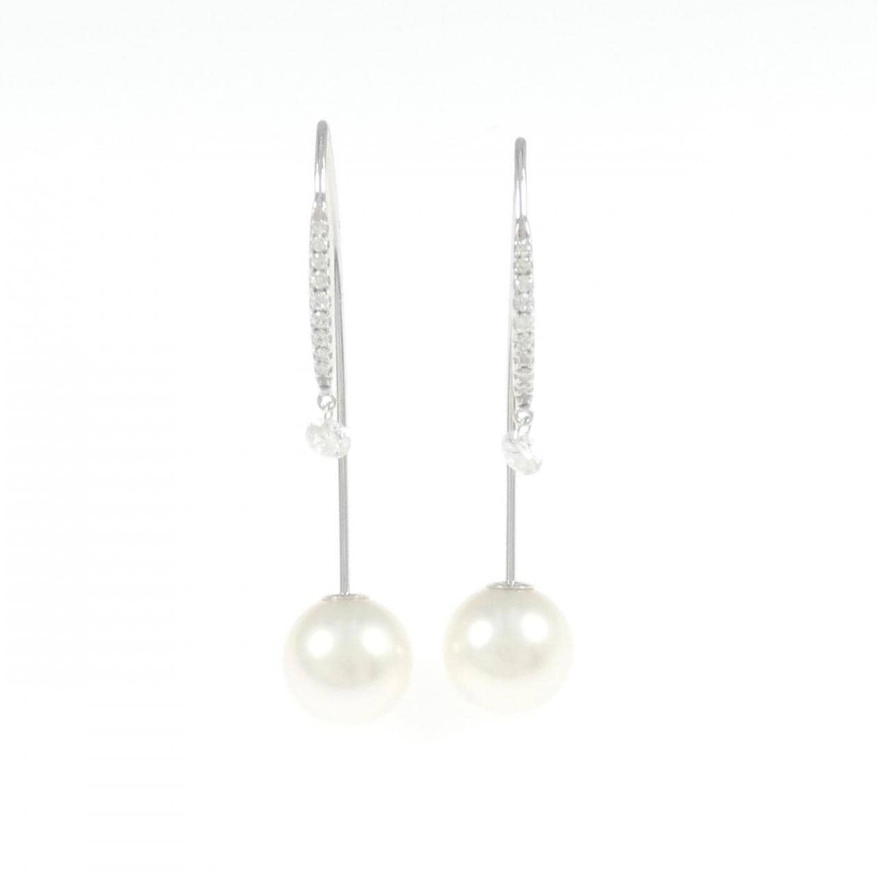 K18WG アコヤパール ピアス 8.6mm