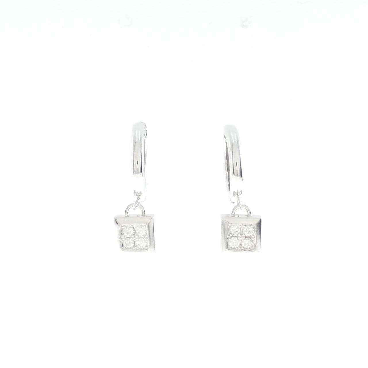K14WG钻石耳夹0.14CT