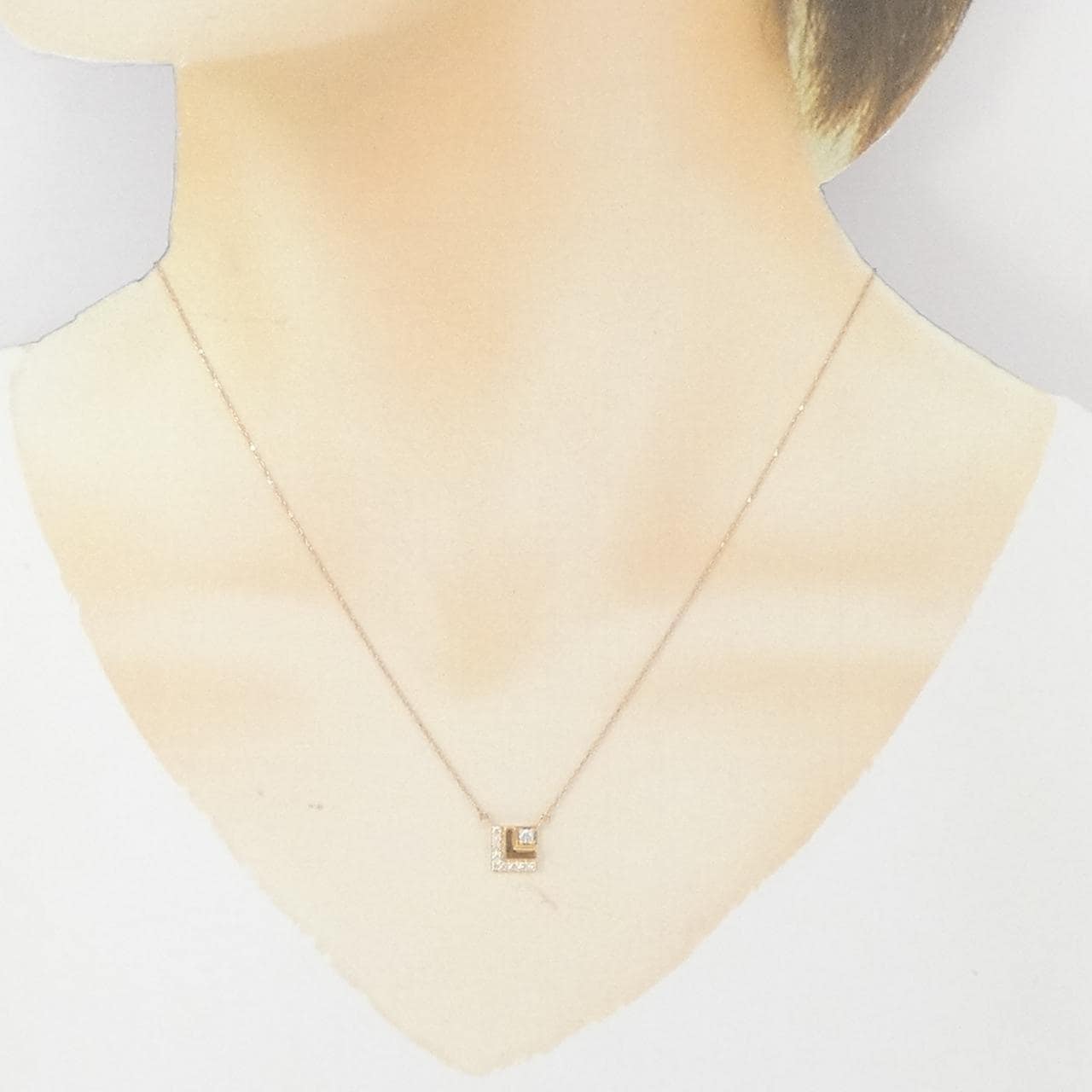K18PG ダイヤモンド ネックレス 0.13CT