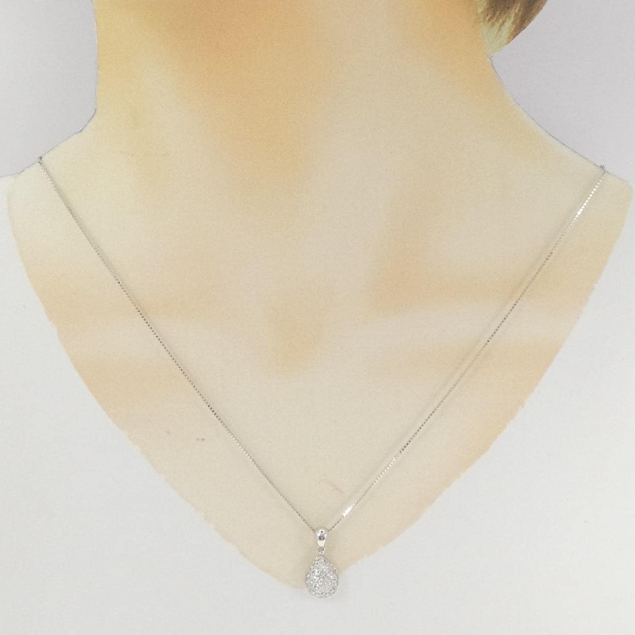 K18WG ダイヤモンド ネックレス 0.48CT