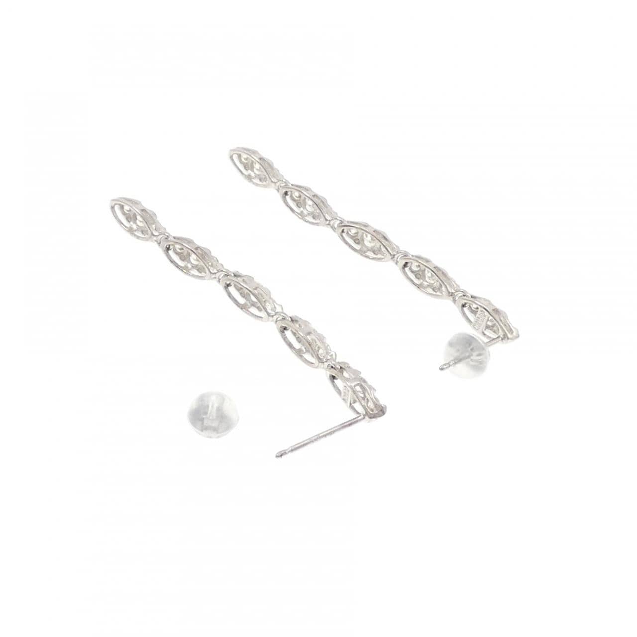 K18WG ダイヤモンド ピアス 1.20CT