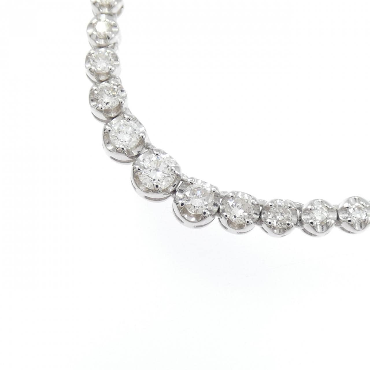 K18WG ダイヤモンド ネックレス 2.00CT