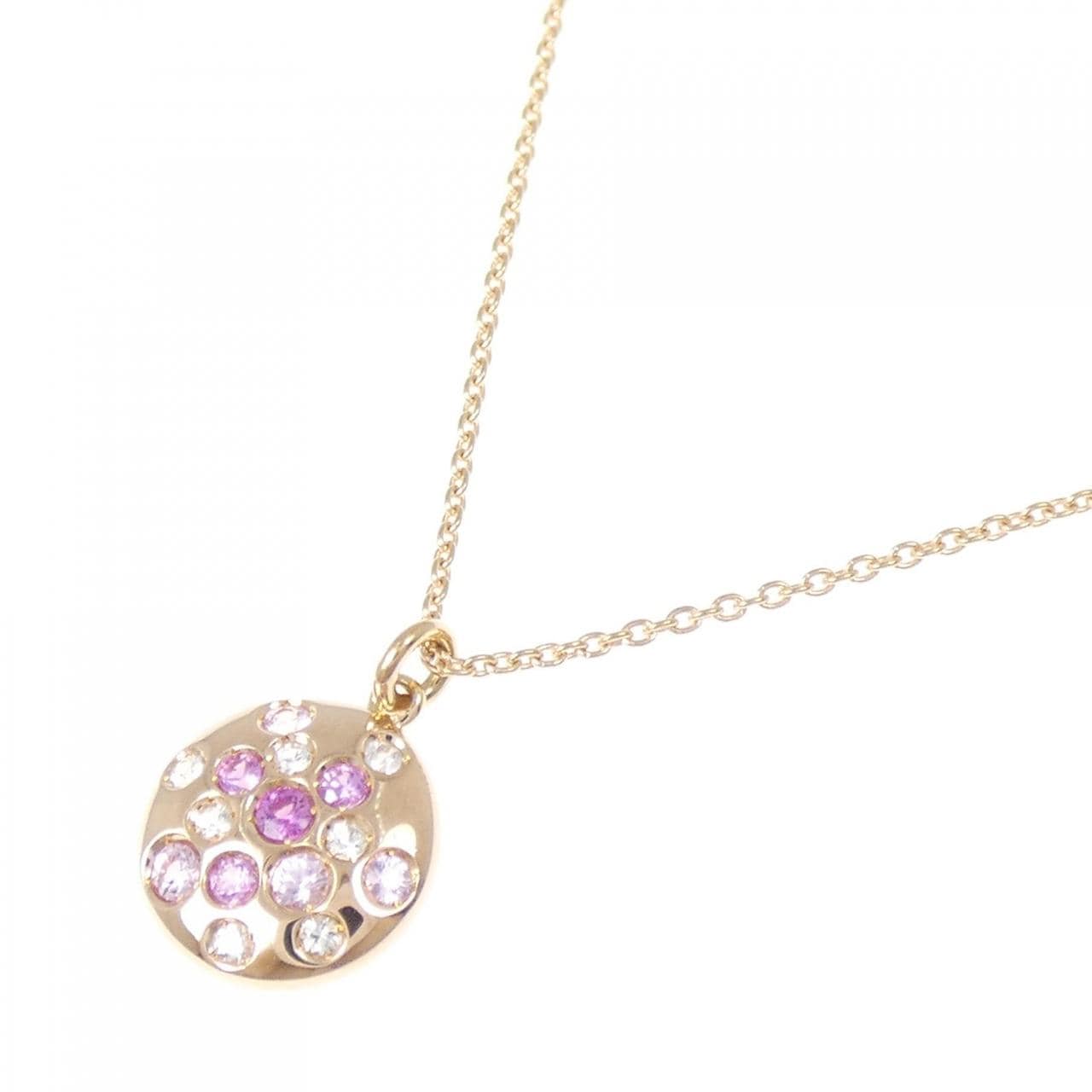 K18PG サファイヤ ネックレス 0.22CT