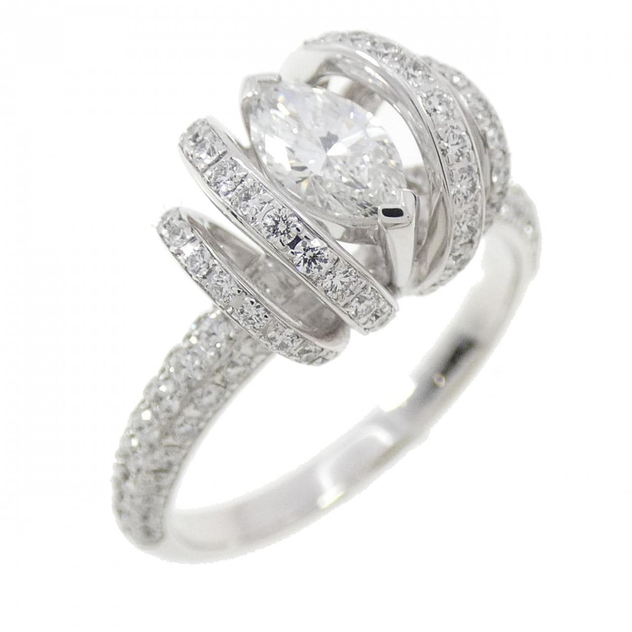 K18WG ダイヤモンド リング 0.37CT