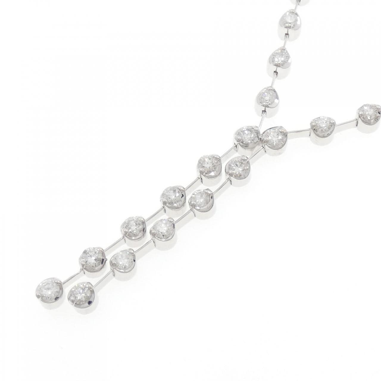 K18WG ダイヤモンド ネックレス 1.00CT