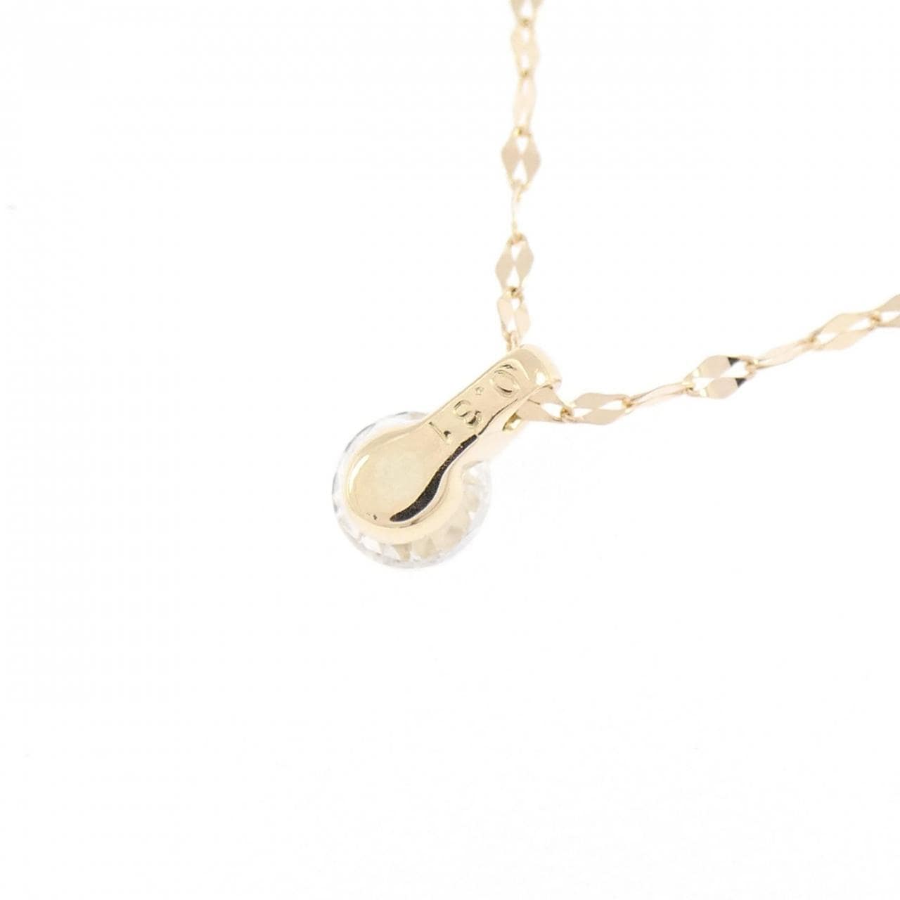 K18YG ソリティア ダイヤモンド ネックレス 0.31CT