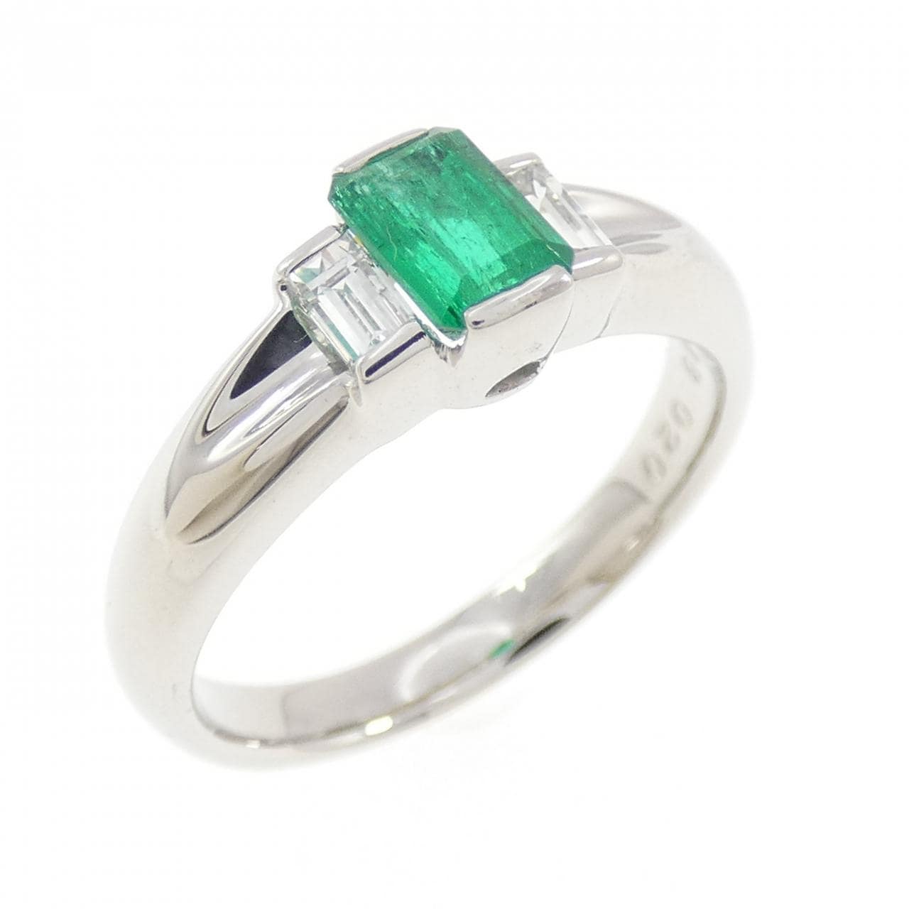 PT900 エメラルド リング 0.48CT