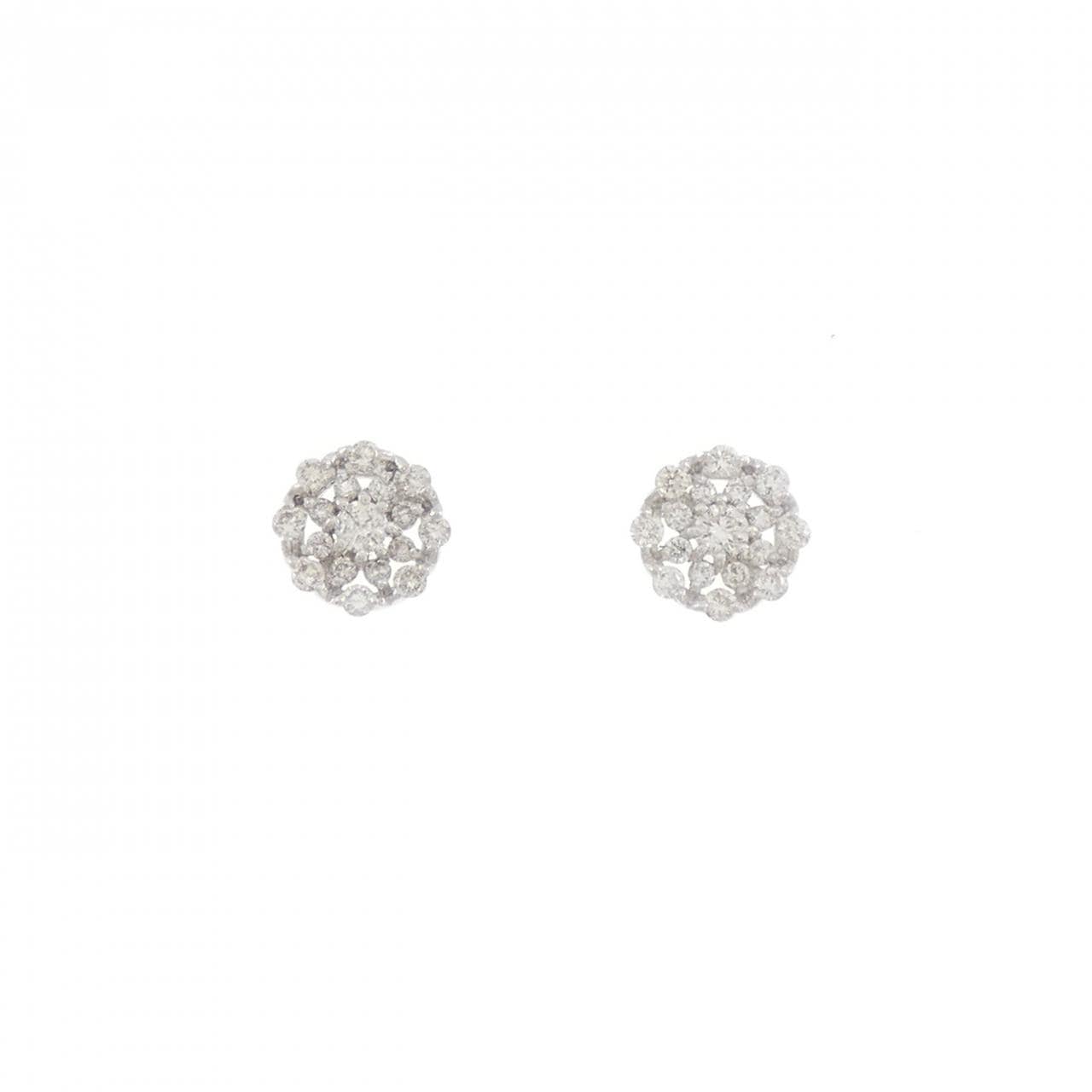 K18WG ダイヤモンド ピアス 0.32CT