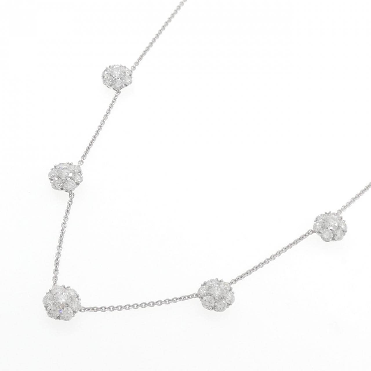 750WG ダイヤモンド ネックレス 5.28CT