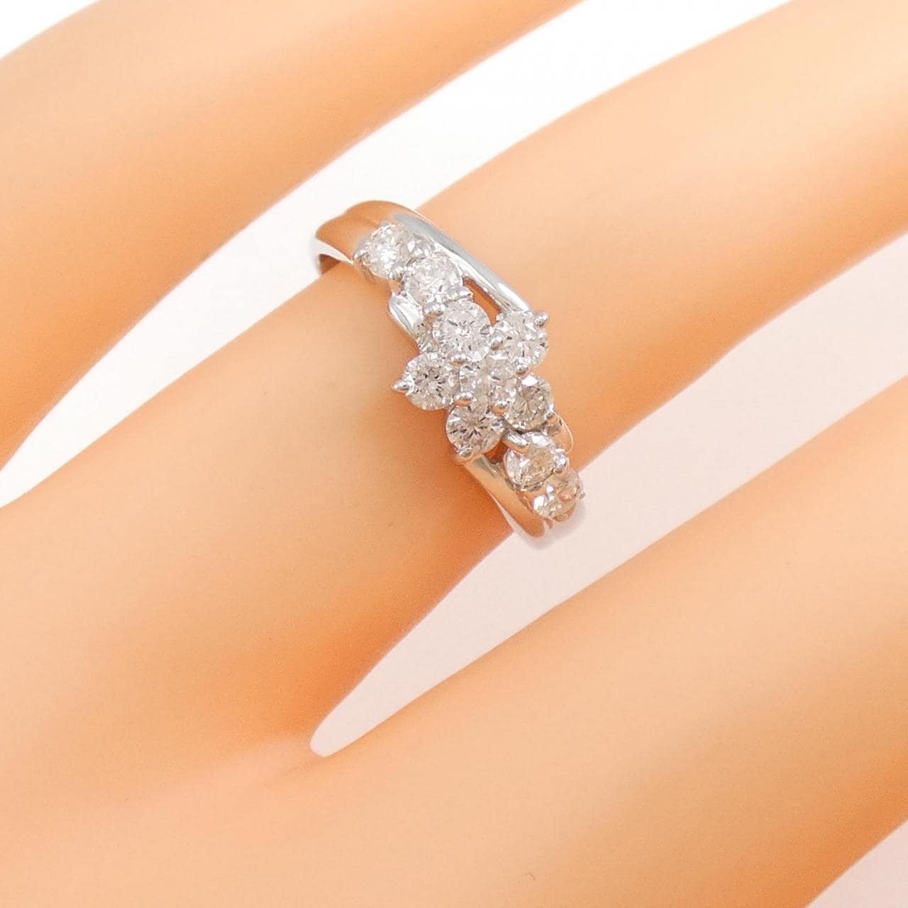 コメ兵｜K18WG フラワー ダイヤモンド リング 0.50CT｜ジュエリー ...