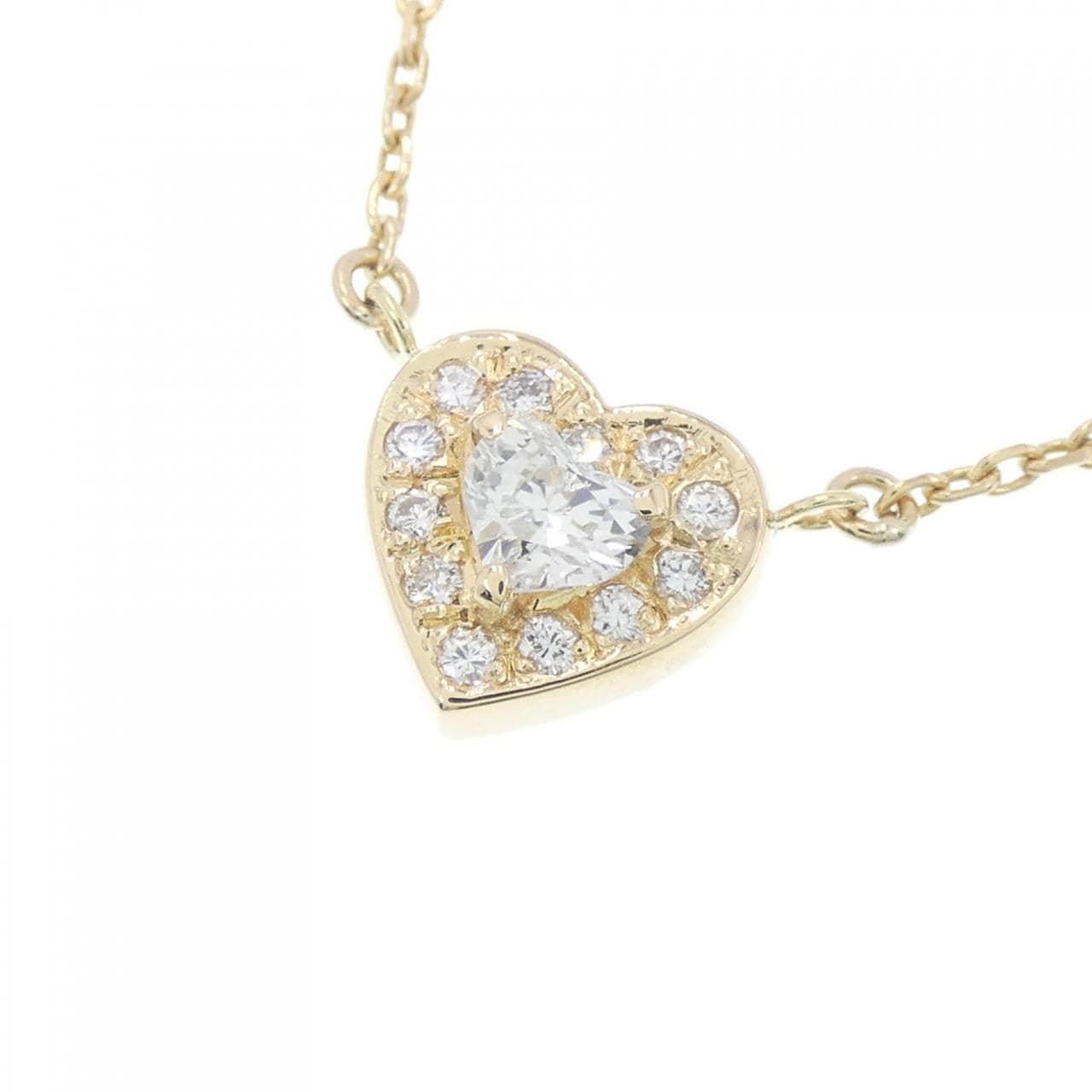 コメ兵｜K18YG ハート ダイヤモンド ネックレス 0.24CT｜ジュエリー