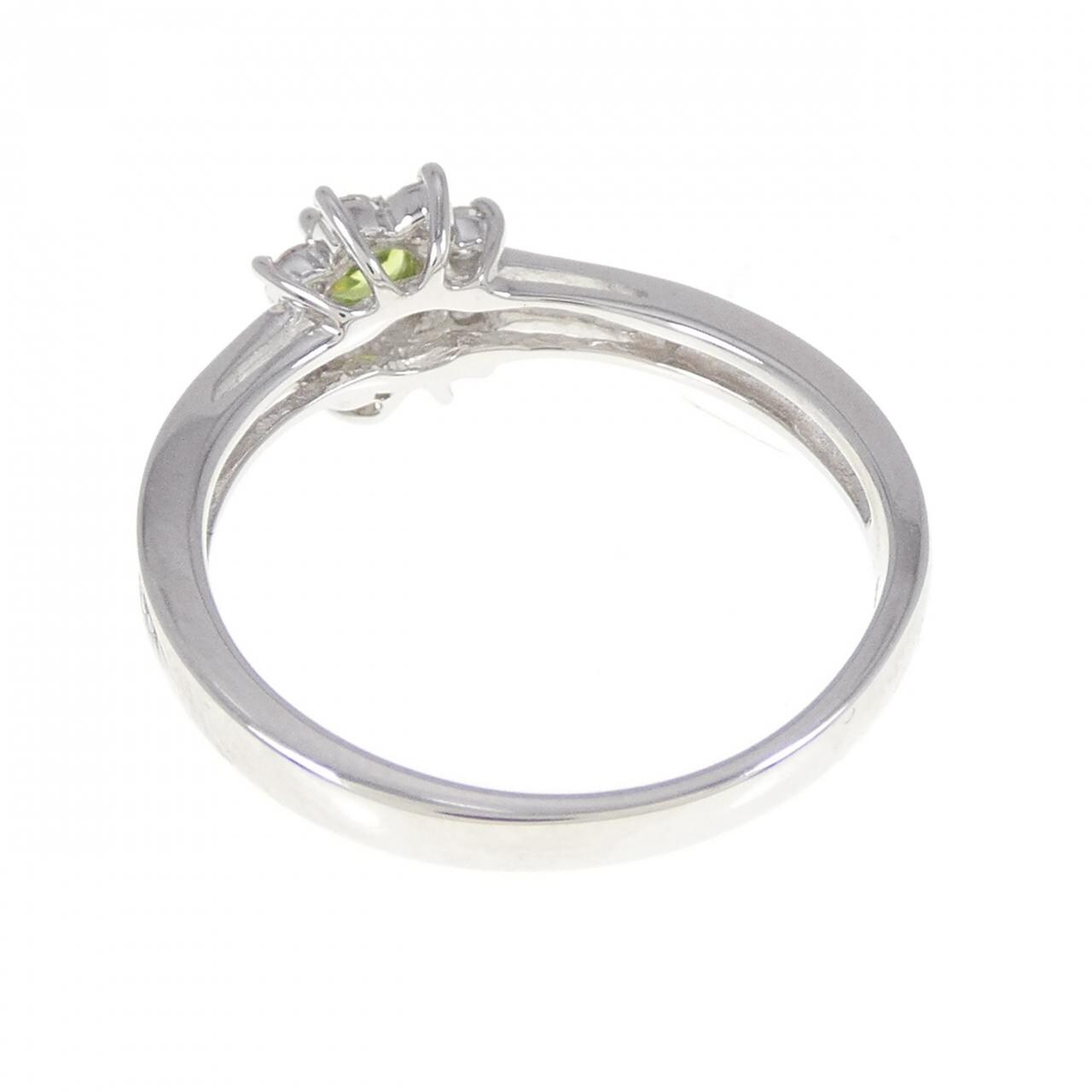 K18WG Demantoid garnet Ring 0.11CT