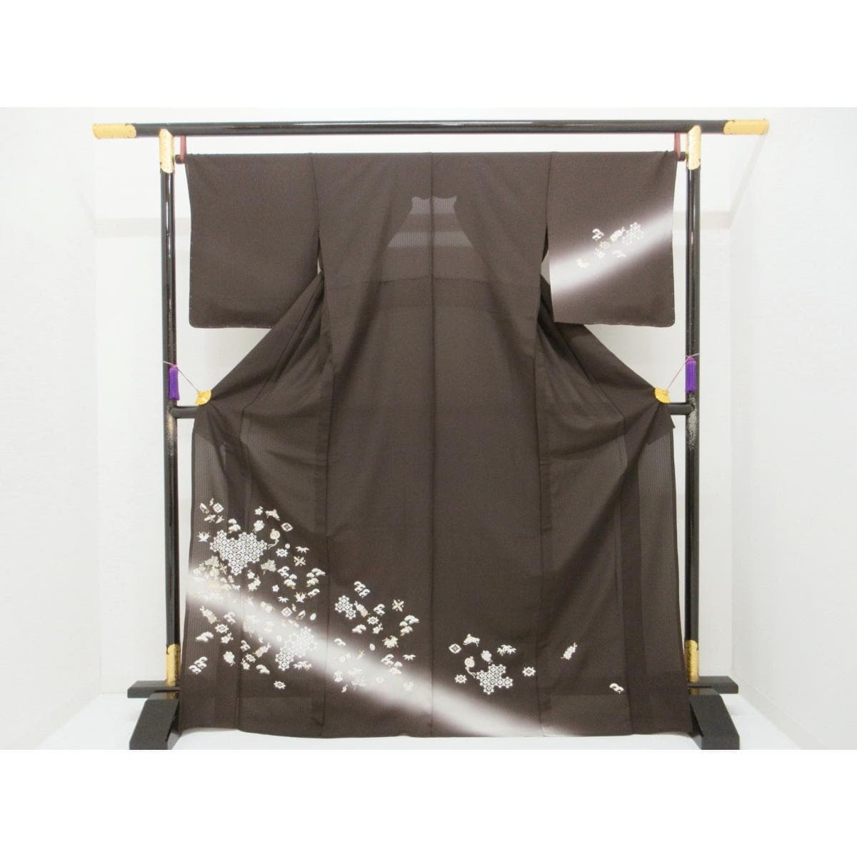 【未使用品】単衣　訪問着　刺繍加工ボカシ染