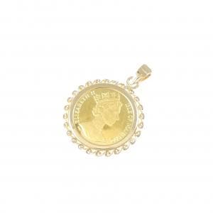 K18YG (框) 硬幣吊墜