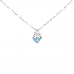 PT900/PT850 ブルートパーズ ネックレス 0.31CT