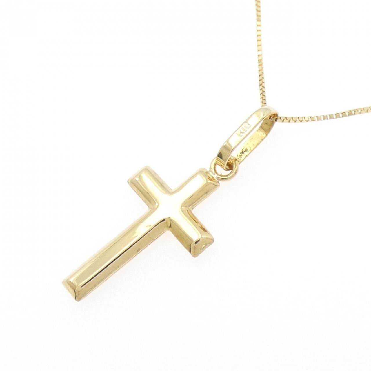 K18YG クロス ネックレス