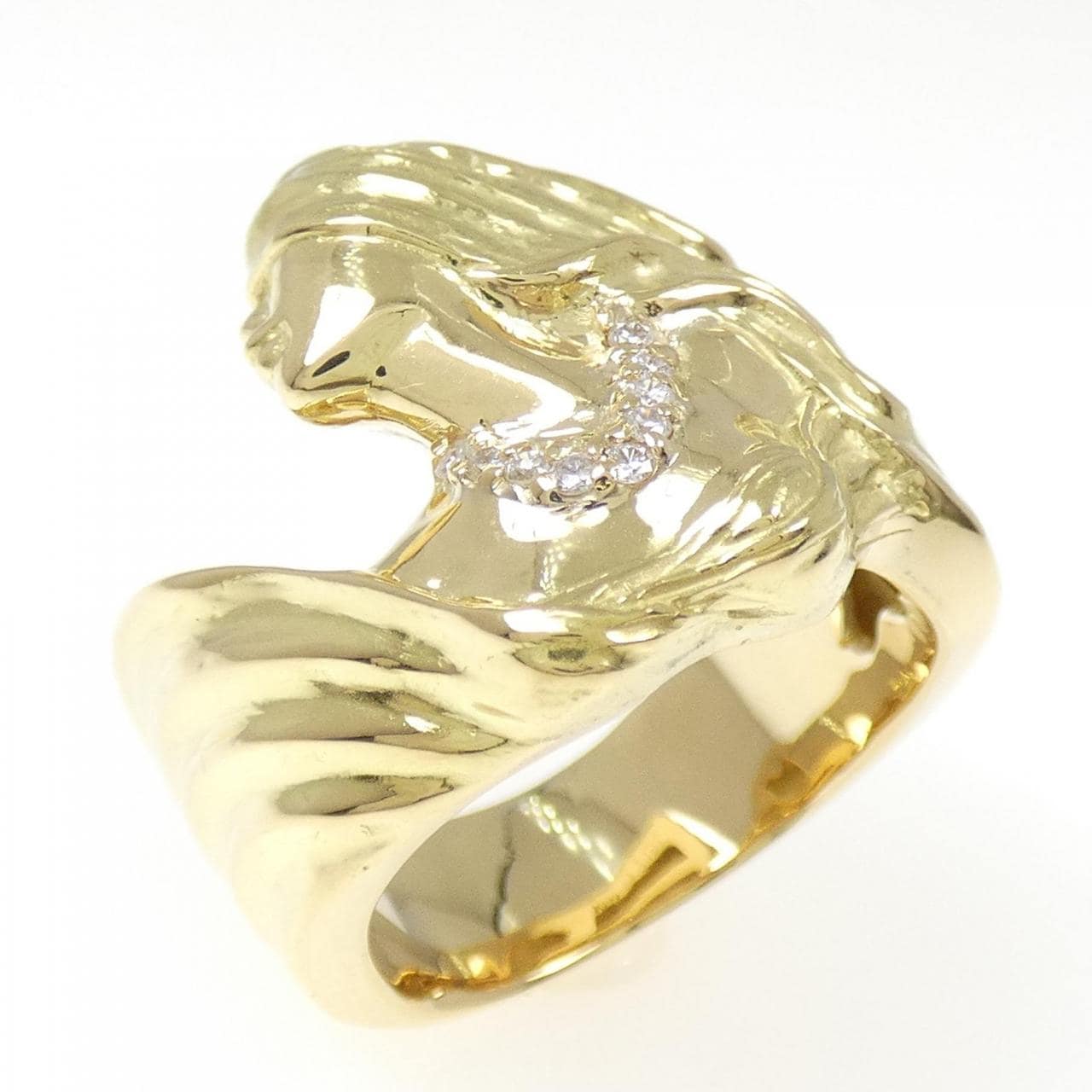 K18YG ダイヤモンド リング 0.07CT