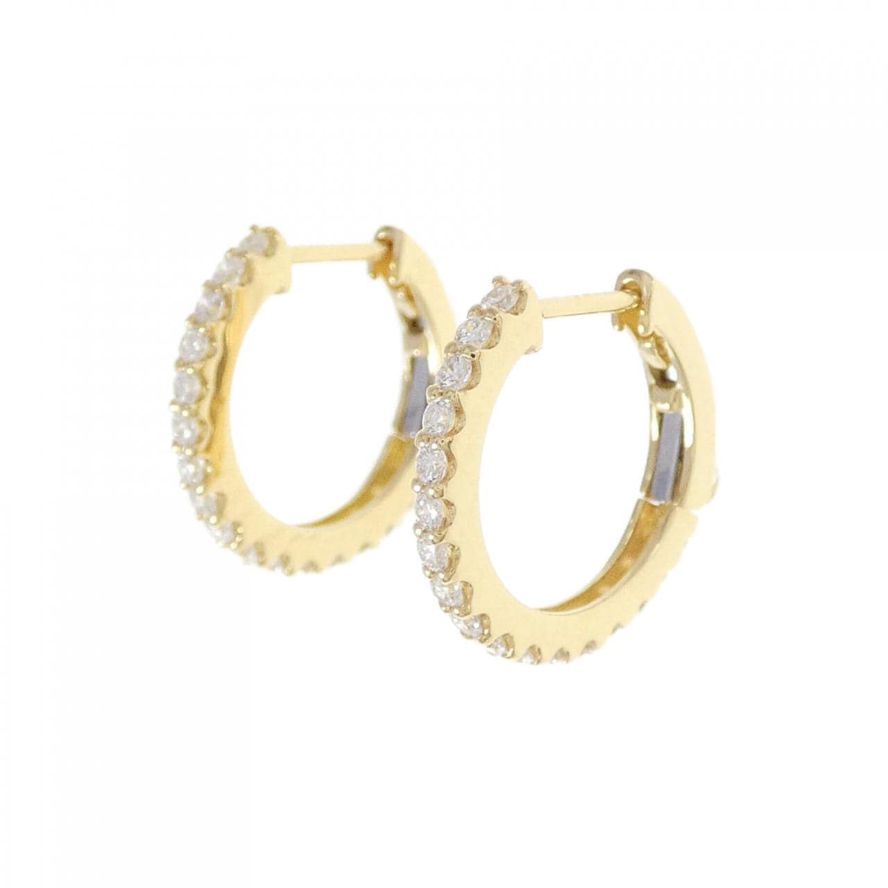 [BRAND NEW] K18YG Diamond earrings 0.402CT
