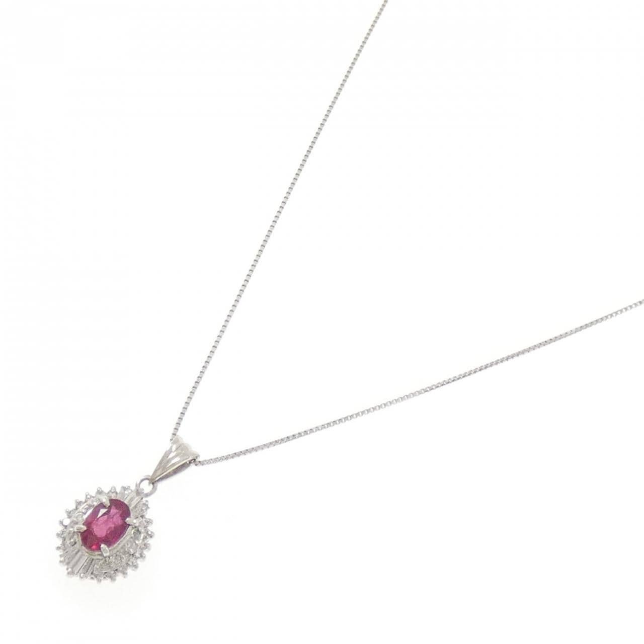PT/PT850 ルビー ネックレス 0.62CT