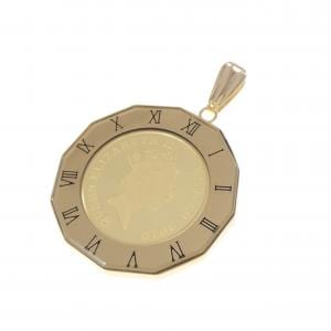 K18YG(枠) コイン ペンダント