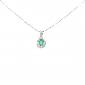 PT900/PT850 エメラルド ネックレス 0.30CT
