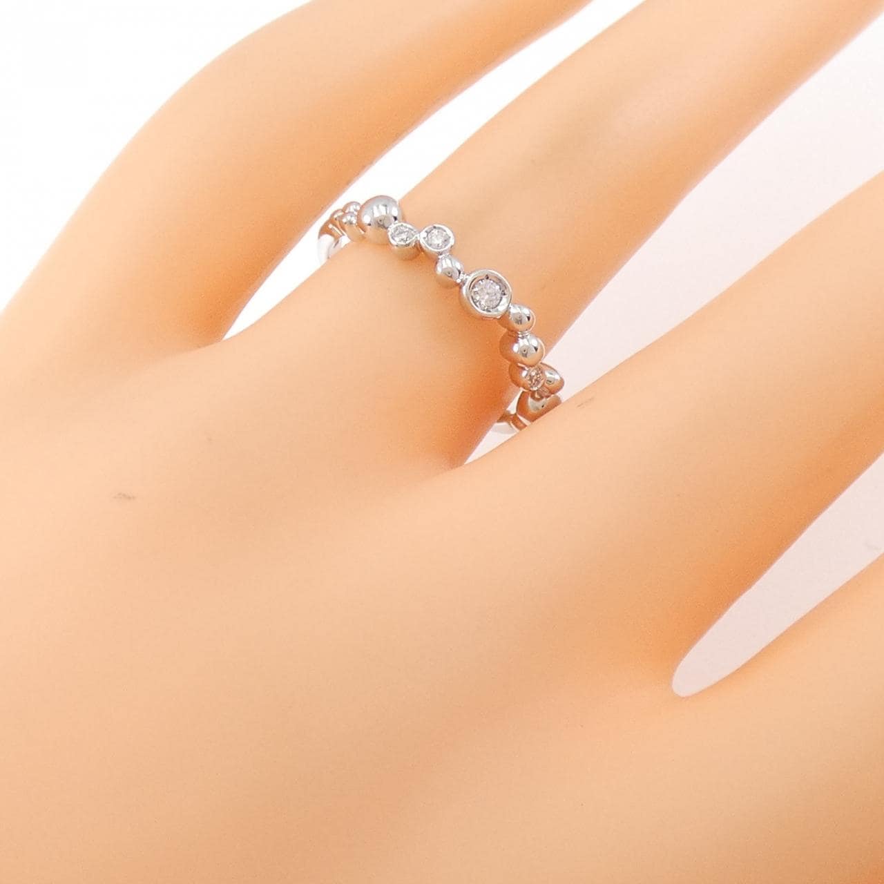 K18WG ダイヤモンド リング 0.06CT