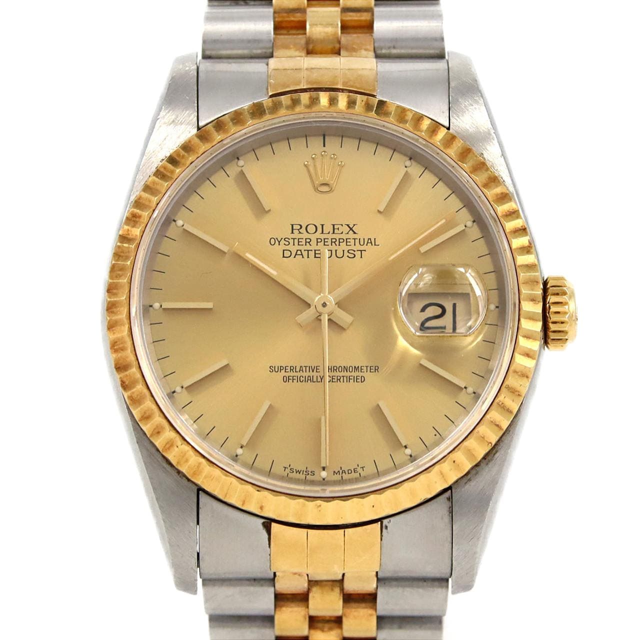 【ノーメンテナンス特価】ロレックス デイトジャスト 16233 SSxYG 自動巻 X番