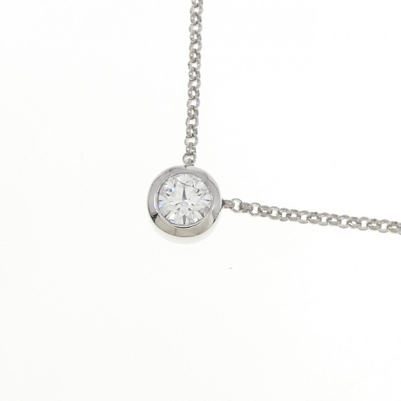 PT900/PT850 ソリティア ダイヤモンド ネックレス 0.28CT