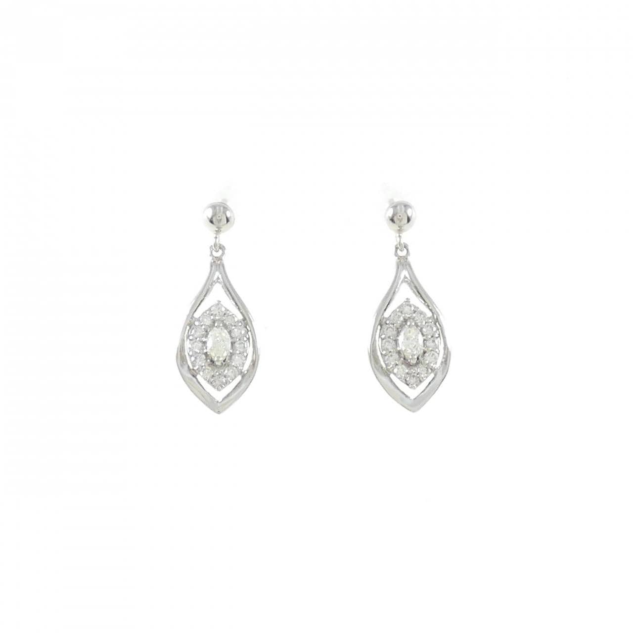 【新品】PT ダイヤモンド ピアス 0.16CT