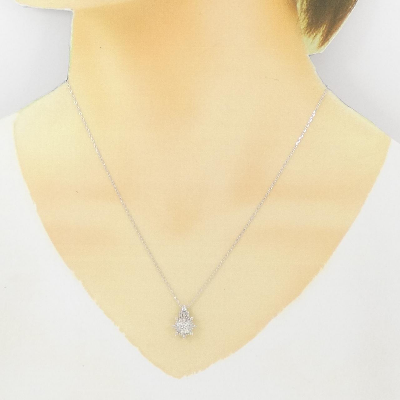K18WG ダイヤモンド ネックレス 0.29CT