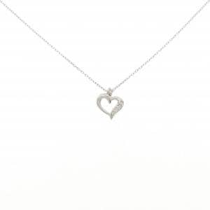 K10WG ハート ダイヤモンド ネックレス 0.03CT