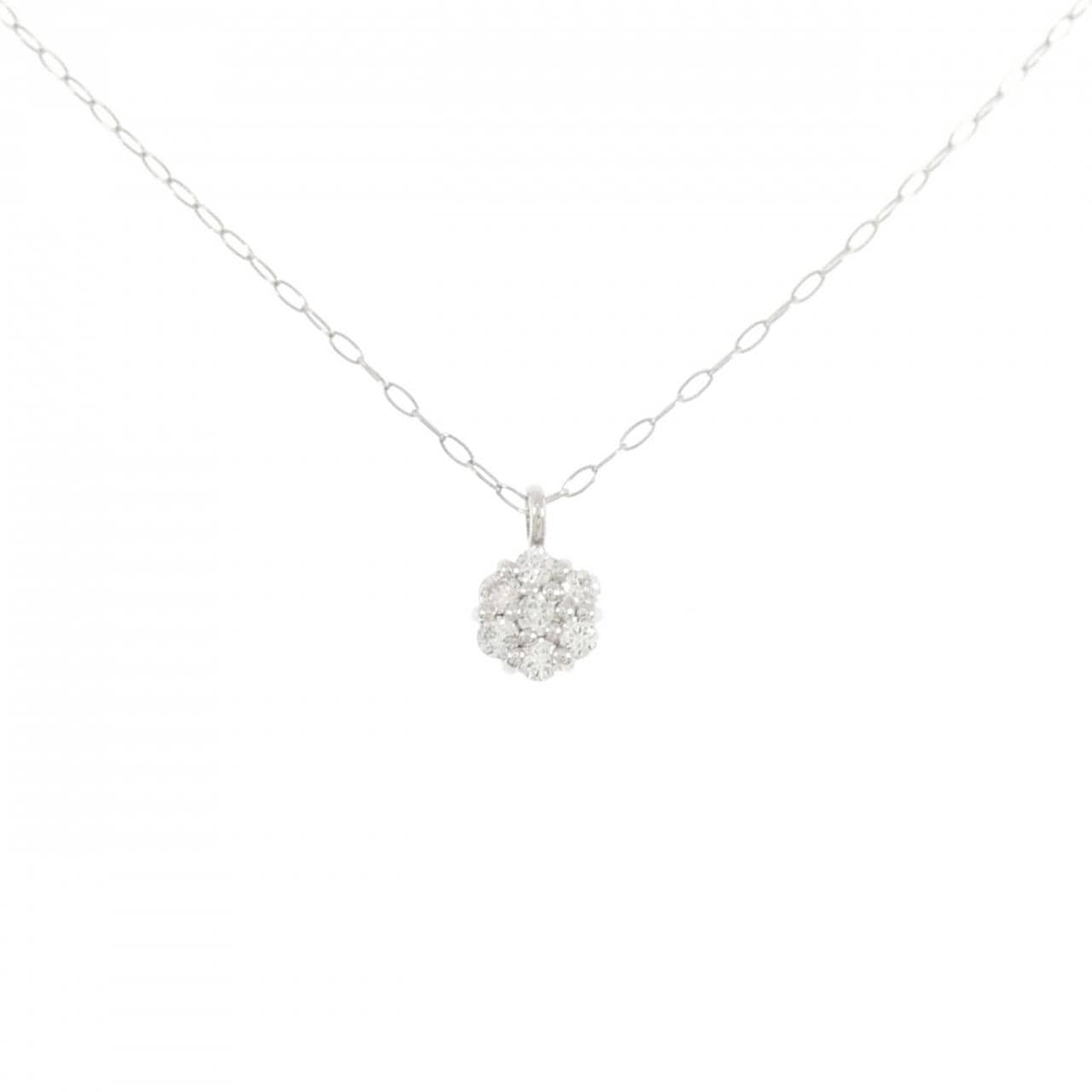 PT900/PT850 Flower Diamond Necklace 0.10CT