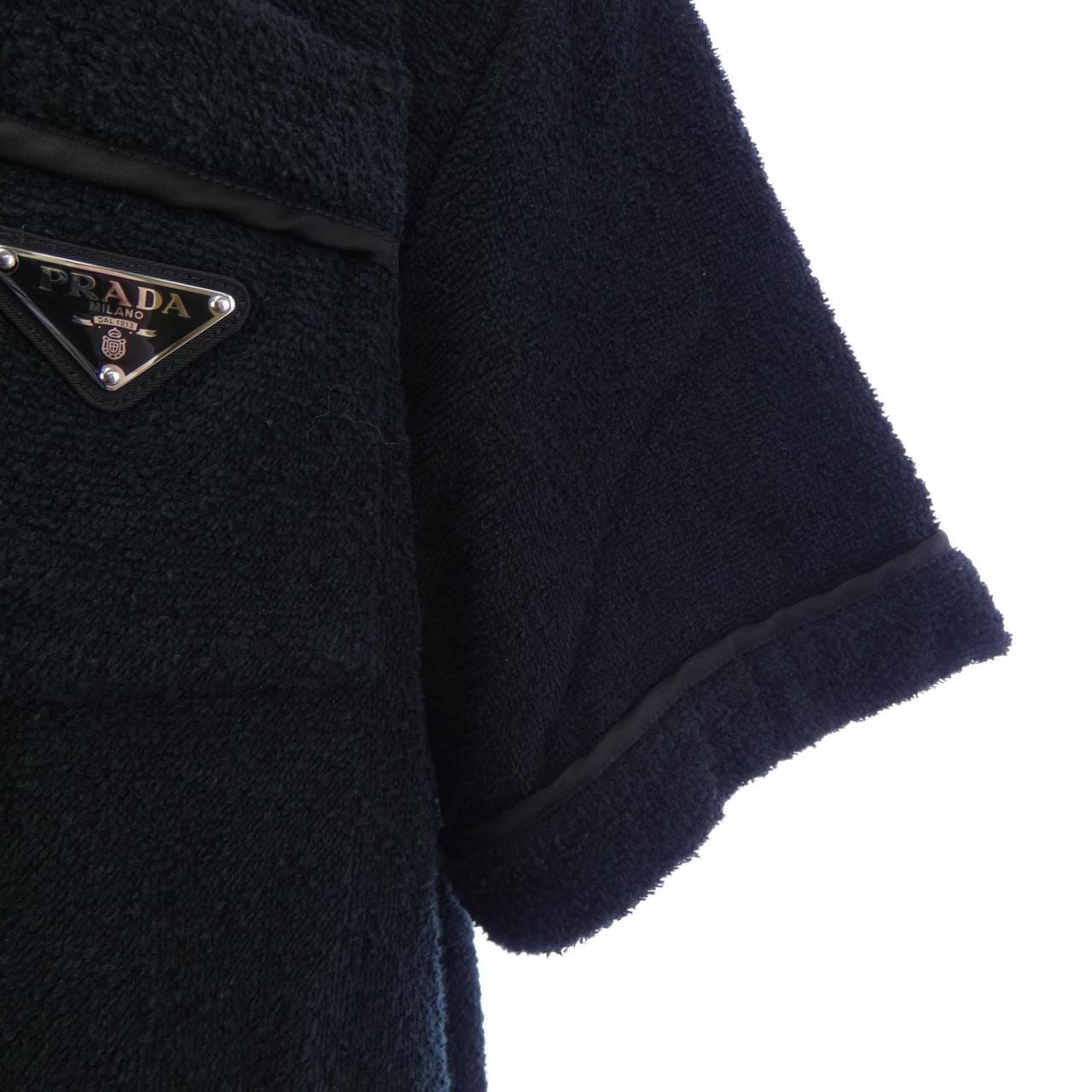 プラダ PRADA トライアングルロゴ コットンテリー ボウリングシャツ SC559 S212 1ZR3 S／Sシャツ