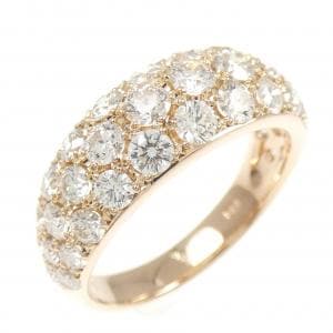 K18PG パヴェ ダイヤモンド リング 2.11CT