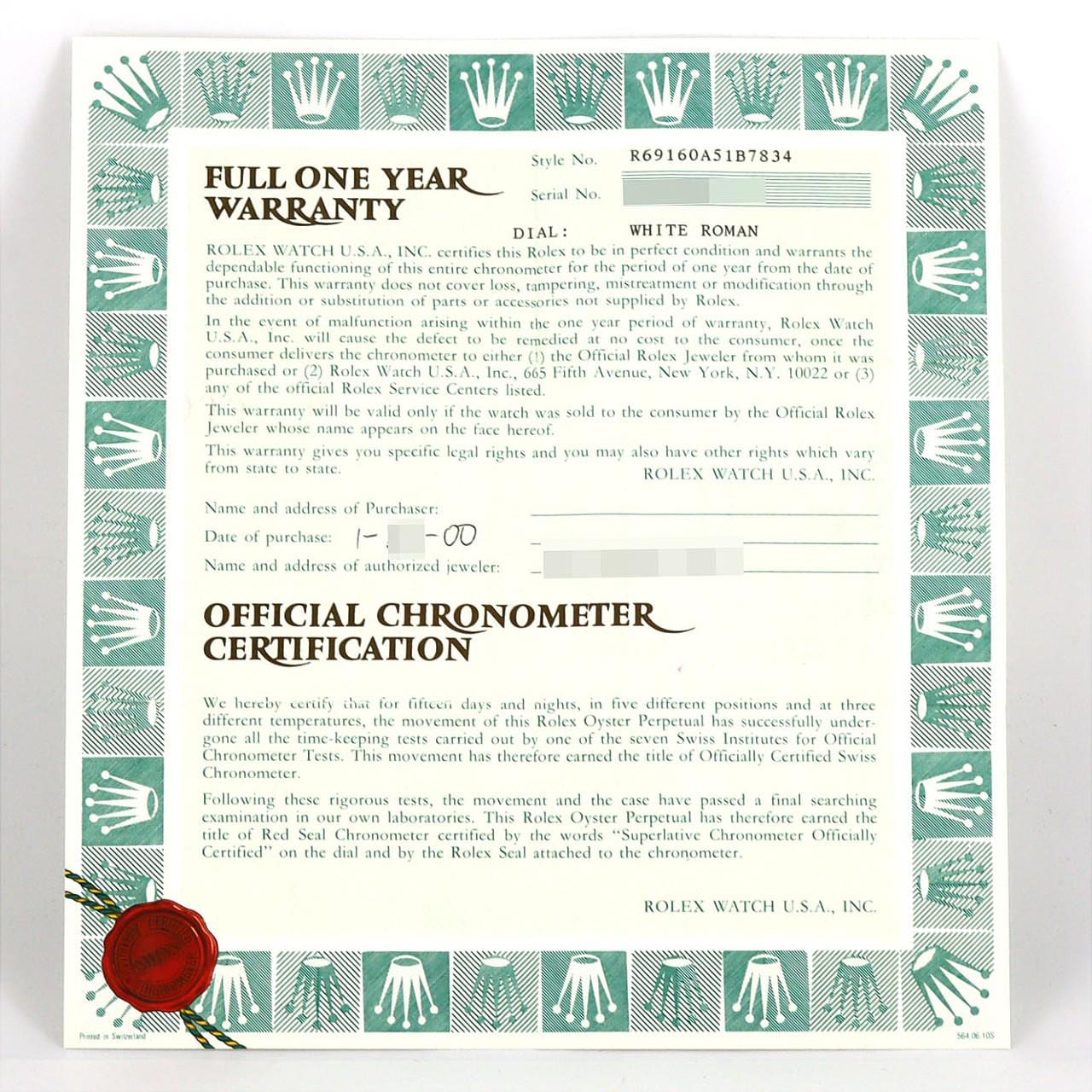 【ノーメンテナンス特価】ロレックス オイスターパーペチュアルデイト 69160 SS 自動巻 U番